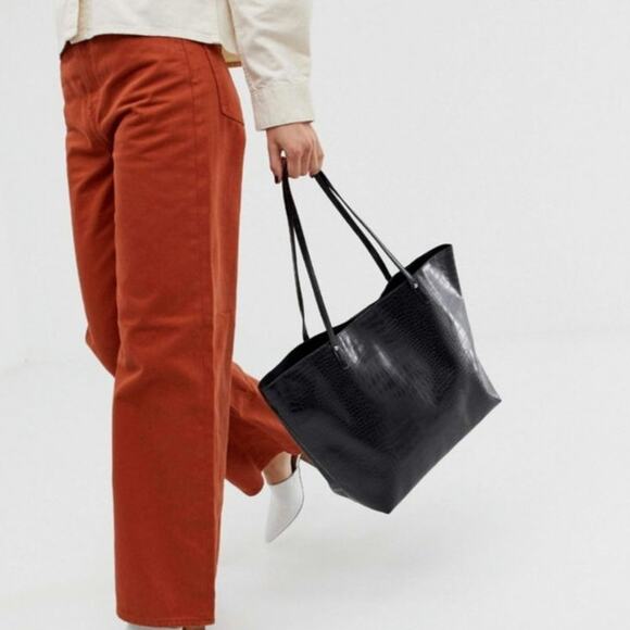 ASOS Design Croc Bonded Shopper Bag - NWT - Picture 5 of 6
